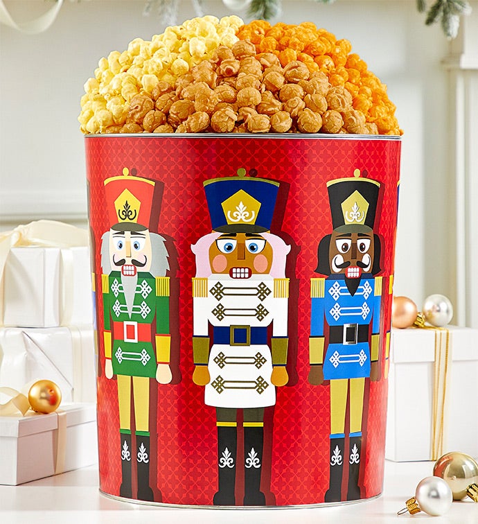 3.5Gal Holiday Nutcracker 3-Way Tin